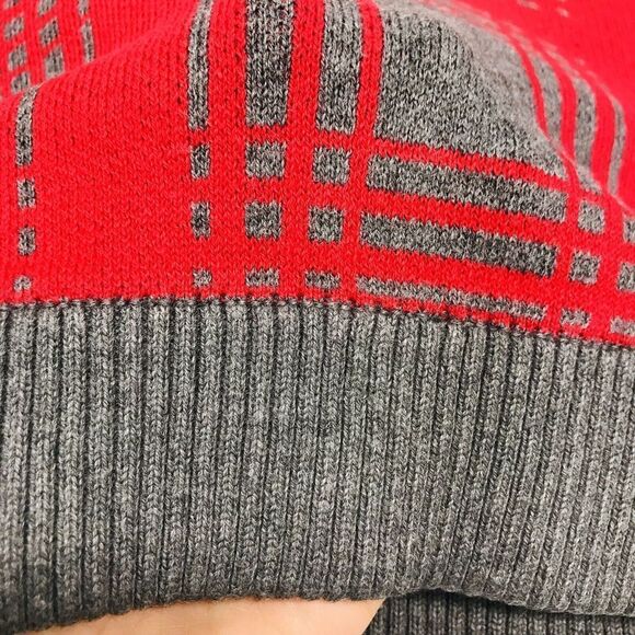 Mossimo Supply Co Sweater Men’s Size S Red Gray Cotton - Picture 6 of 11